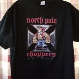 NORTH POLE CHOPPERS BIKER HARLEY TEE